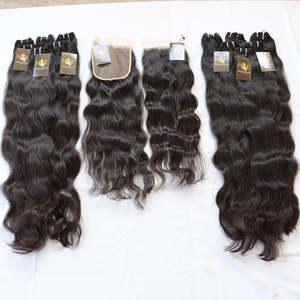 Wholesale High Quality Indian Virgin Remy Hair Vendors Top Body Wave Raw Straight <b>Curly</b> Temple Hair Bundles Human <b>Extensions</b> - Product Image 4