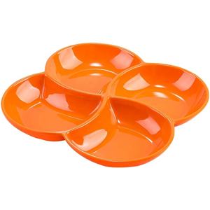 4 डिब्बों को विभाजित किया जाता है जो फल खाद्य प्लेटों को बिना ब्रेब्रेकेबल और सेवारत वेयर ट्रे - Product Image 1