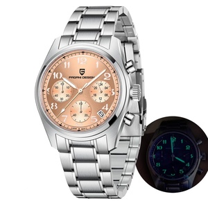 Montres chronographes Pagani Design1773 pour hommes, montre-bracelet analogique en acier inoxydable, montre à quartz pour hommes, verre saphir - Product Image 1