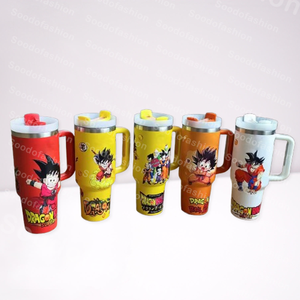 Nouveau <span class=keywords><strong>prix</strong></span> réduit 30 40 oz guku anime tasse personnalisée bouteille sous vide chaude en acier inoxydable avec poignée paille tasse de voyage - Product Image 1