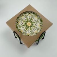 Sous-verre en céramique absorbant l'eau de haute qualité avec dos en liège, protection de table antidérapante pour la maison et la cuisine, prix d'usine