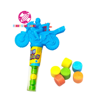 Bon marché, jouet personnalisé pour enfants, vente en gros de comprimés à saveur de fruit aigre, bonbons durs, jouets sifflets de couleur mélangée pour moto