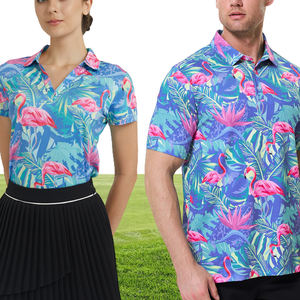 Camisa de manga corta personalizada para hombre Polo Golf secado rápido sublimación sólida impresa poliéster al por mayor Spandex diseño de camuflaje - Product Image 2