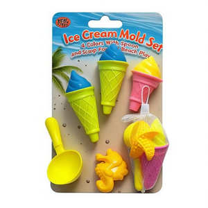 Ice Cream Mold Set 4 Colors With Spoon And Scoop For Beach Play - Product Image 2