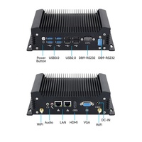 Ordenador industrial sin ventilador con doble canal integrado DB9 RS232 8 USB DDR4 RAM Intel Core i5 Series para enchufe de EE. UU.