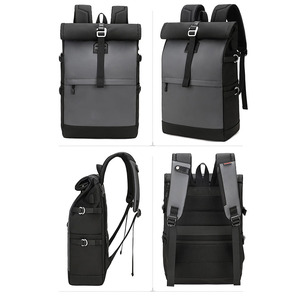 Custom Waterproof Casual Daypack Anti-theft Travel Business <b>Backpack</b> Bag <b>Large</b> Capacity Men Rolltop Laptop <b>Backpack</b> - Product Image 2