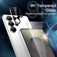 5 en 1 vente en gros Sublimation tactile étui de téléphone en verre trempé et verre Mobile Film protecteur d'écran pour Samsung S25 +