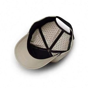 Casquette de baseball perforée à 5 panneaux personnalisée, chapeau de golf non structuré, design respirant, logo en PVC pour le sport - Product Image 6