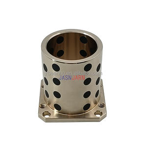 Ring flensa persegi Casting, kuningan dengan Ring pelumas otomatis grafit, bantalan geser, dapat disesuaikan - Product Image 5