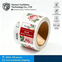 Étiquettes en vinyle holographique personnalisées YSB, imprimées, à gratter, avec logo 3D pour la maison, autocollants imperméables pour bougies et parfums