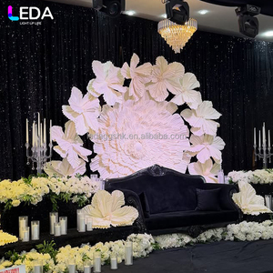 LEDA Wedding <b>Decoration</b> Supplies New Arrival Artificial White Large Paper Flower <b>Arch</b> Backdrop - Product Image 1