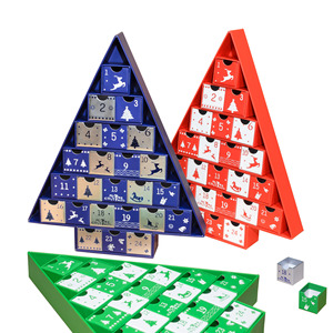 24個入り クリスマスツリー<span class=keywords><strong>DIY</strong></span>ミステリーサプライズギフトボックス 光沢ラミネート加工済みリジッドボックス 子供用 キャンドル用 - Product Image 2
