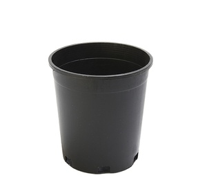 outdoor plastic plant pots wholesale, black plastic flower pot, black big size gallon planter pot