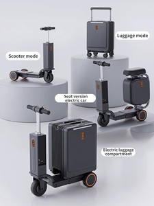 Bagages électriques multi-fonctionnels embarquement électrique PC Spinner Caster Password Box Riding Trolley Case for Trips - Product Image 4
