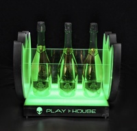 Acrylique Dom champagne refroidisseur de vin bouteille éclairer glorifier service présentateur led seau à glace pour discothèque