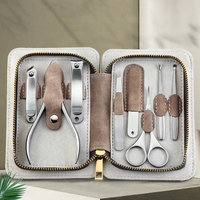 Kit professionnel de manucure et pédicure en acier inoxydable, étui de rangement en cuir avec fermeture éclair, ensemble d'outils de soin des ongles de qualité supérieure pour la maison et les salons