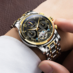 Reloj de Pulsera Mecánico Automático de Lujo con Logotipo Personalizado para Hombre, Movimiento Hangzhou, Correa de Acero Inoxidable, Esfera con Indicadores - Product Image 2