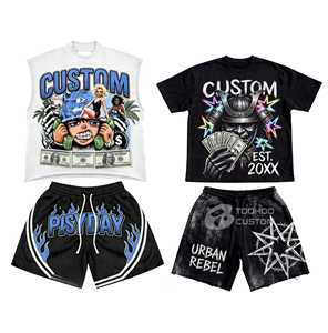 ผ้าฝ้ายแท้ 100% แบบสั่งทำ |   เสื้อยืดผู้ชายผ้าสแปนเด็กซ์/คอตตอน 400gsm หนานุ่ม ทรงโอเวอร์ไซส์ ประดับเพชร พิมพ์ลายดิจิทัล สไตล์สตรีท ยูนิเซ็กส์ - Product Image 1