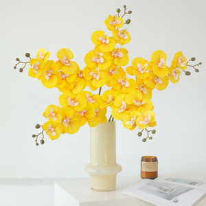 Fleur artificielle Phalaenopsis imprimée en 3D style chinois, aspect réaliste, arrangement floral haut de gamme pour salon, table basse, télévision - Product Image 3