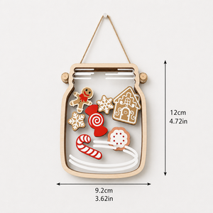 Adorno Navideño de Madera para Colgar en el Árbol, Decoración Rústica para el Hogar, Colgante Festivo - Product Image 4