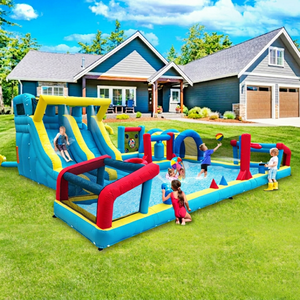 Inflatable Bouncy House Castle Jumping Slide Bubble <b>Trampoline</b> Portable Customized Color Kid Party Use - Product Image 1