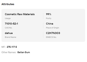 Low & High Acyl Gellan Gum Powder | E418 Food Grade – Premium Thickening Agent and <b>Stabilizer</b> for Food Processing Additives - Product Image 6