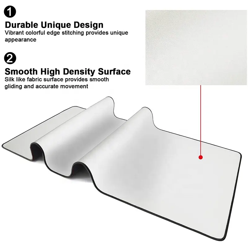 Factory Wholesale Blank White Mouse Pad Mat Sublimation Customized Extra Large XXL Mouse Pad Desk Pad For Office Home