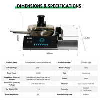 Machine à wok automatique Megcook C35PB01-C04, 3520W, acier inoxydable (SUS304), électrique, pour la restauration commerciale, écran tactile