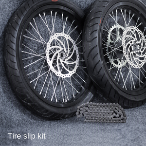 Juego de neumáticos de carretera de 17 pulgadas para motocicleta eléctrica todoterreno, delanteros y traseros, para mejora de supermoto. - Product Image 1