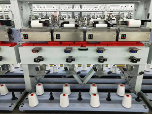 Chất Lượng Cao 100% Tái Chế Spun Sợi <span class=keywords><strong>Polyester</strong></span> 40/2 Nguyên Liệu Trắng Độ Dãn Cao Thân Thiện Với Môi Tùy Chỉnh Xoắn May Sợi Số Lượng Lớn - Product Image 5