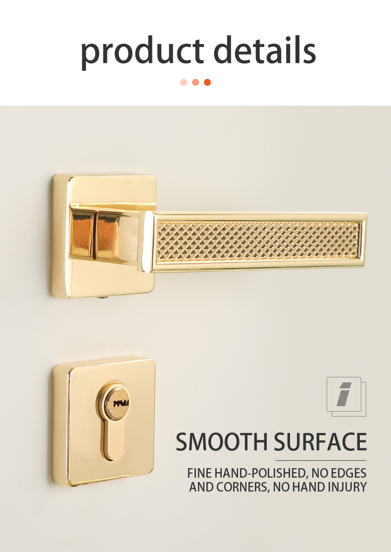 Modern European Design Hotel Bedroom Sliding Door Hardware Lever Handle Locks