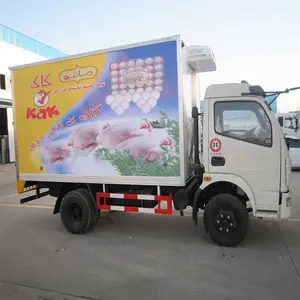DONGFEGN4x2小型冷凍庫冷蔵トラック肉フルーツ新鮮な魚の配達コールドバントラック冷却ボックストラック