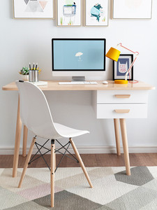 Nordic Desk Solid Wood Bedroom Modern Minimalist Writing Desk Student Home Computer Desk Desktop Simple <strong>Study</strong> <strong>Table</strong> - Product Image 3