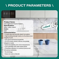 LaSeal Fournisseur mastic à base de polymère transparent bonnes propriétés mécaniques Haute force de liaison ms mastic transparent cristallin