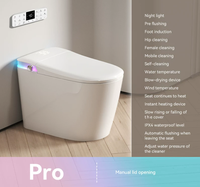 WC intelligent pour hôtel ou salle de bain, avec bidet intégré, eau froide et chaude, capteur de lavage et chasse d'eau