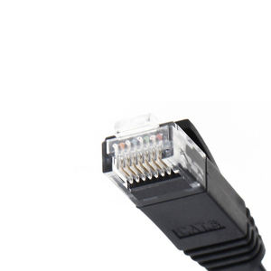 Câbles de communication Offres Spéciales Cordon de raccordement Câble de raccordement <span class=keywords><strong>Ethernet</strong></span> plat noir mince UTP Cat6 bon marché - Product Image 3