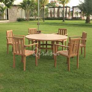 Silla apilable clásica de alta calidad, restaurante y cafetería de diseño cómodo para muebles de exterior, asientos relajantes de madera maciza - Product Image 4