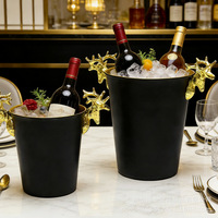 Seau à glace en acier inoxydable 3L/5L en forme de tête de cerf pour KTV et bars, idéal pour le champagne, la bière et le stockage de bouteilles de vin