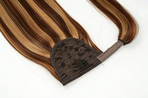 Extensiones de Cabello Humano Natural Liso y Sedoso con Ondas Brasileñas Remy, Cola de Caballo con Cordón, Resistentes a la Caída, Entrega Rápida - Product Image 2