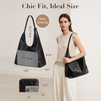 Sacs Hobo Personnalisés pour Femmes, Sacs à Bandoulière Souples en Cuir Végétalien, Sacs à Main Souples pour Dames, Ensemble de Sacs Fourre-Tout avec Pochette