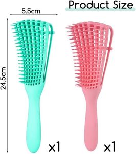 Cepillo de Pelo de Plástico con Ocho Filas Tipo Pulpo para Masaje y Desenredado, Venta al por Mayor de Fábrica para Mujeres - Product Image 4