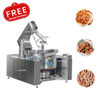 Ligne de production de machines à enrober les cacahuètes au sucre de grande capacité pour les châtaignes, les noix, les amandes