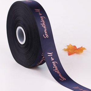 Ruban gros-grain personnalisé de haute qualité, coloré, 1 pouce de largeur, <span class=keywords><strong>noir</strong></span> et blanc, pour emballer les boîtes cadeaux - Product Image 1