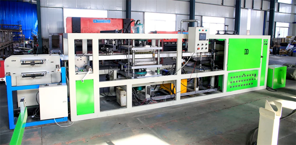 Fully automatic forming cutting and stacking seedling tray machine