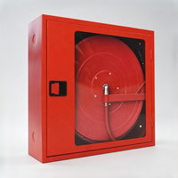 Armoire compacte carrée murale pour enrouleur de tuyau d'incendie, idéale pour les couloirs étroits et la planification de la sécurité incendie