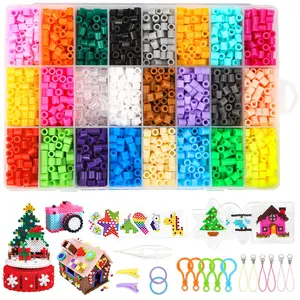 Children Fuse Bead Set with Fuse Bead Plates Colorful Beads Set for Boys And Girls 3 4 5 years