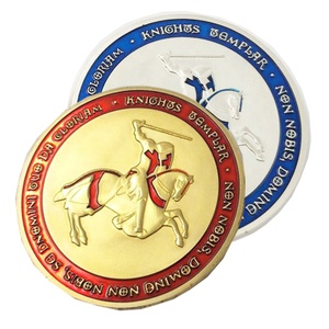 Moneda Conmemorativa de Metal del Guerrero Caballero Templario, Recuerdo Promocional del Fabricante de Regalos - Product Image 4
