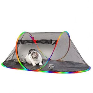 BSCI Factory Small Pop-Up Pet Portable Exercise Tent Durable Steel Mesh Rainbow Edge <b>Cat</b> <b>Enclosure</b> <b>Outdoor</b> Fence Easy Folding - Product Image 1
