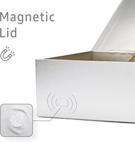 Carton pliable blanc de luxe avec logo personnalisable pour les festivals et événements