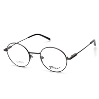 Montura redonda de gafas de titanio, hecha a medida, estilo retro, con 3 colores